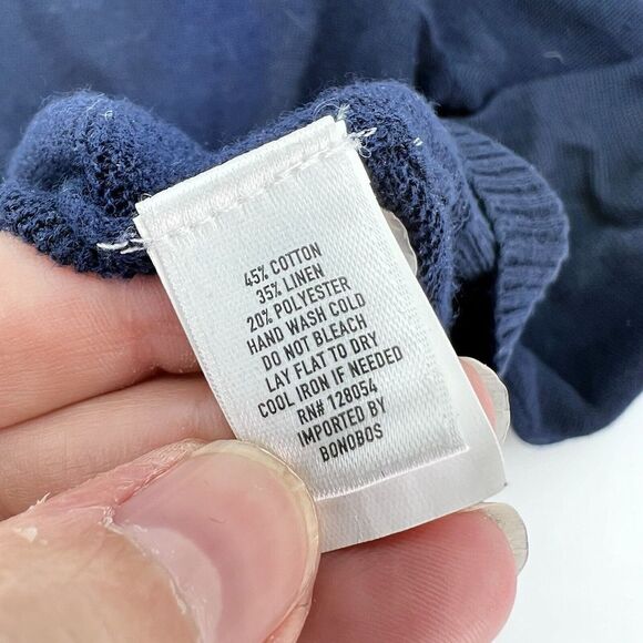Bonobos Blue Slim Fit Linen Blend Sweater Size Small - Picture 3 of 3